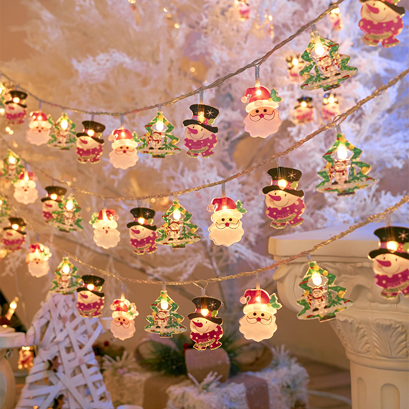 2026新款圣诞节装饰灯圣诞树装扮布置雪人老人挂件氛围灯商场发光