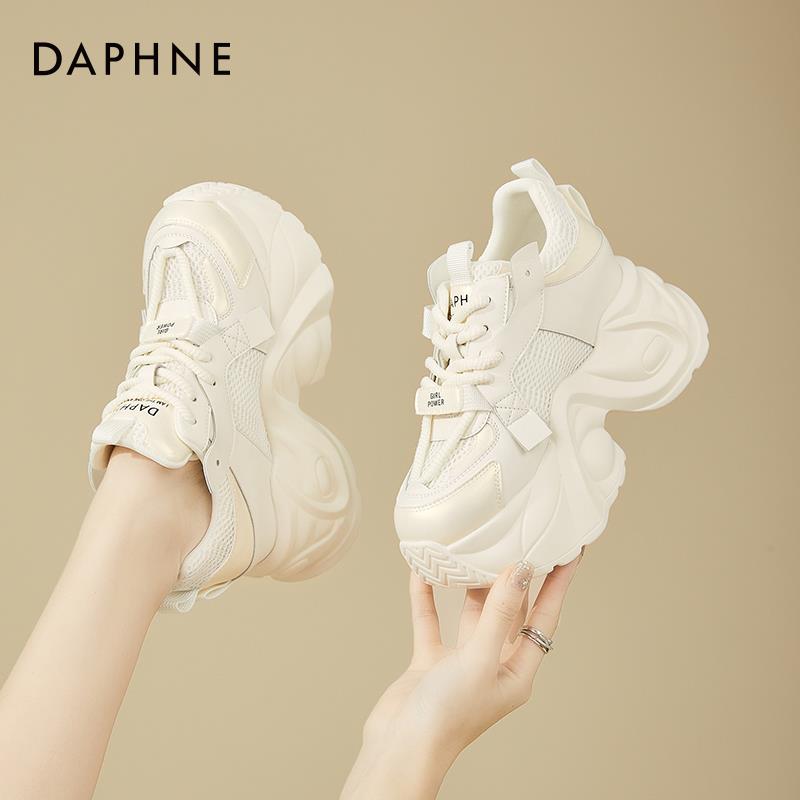 达芙妮厚底老爹鞋内增高女鞋2025新款秋季爆款小白鞋休闲鞋运动鞋