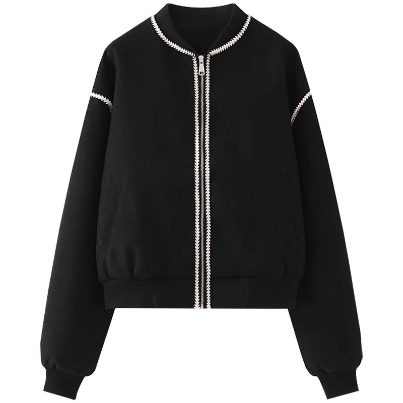 小香风黑色春季外套女25秋爆款高级感高端休闲棒球服夹克棒球服