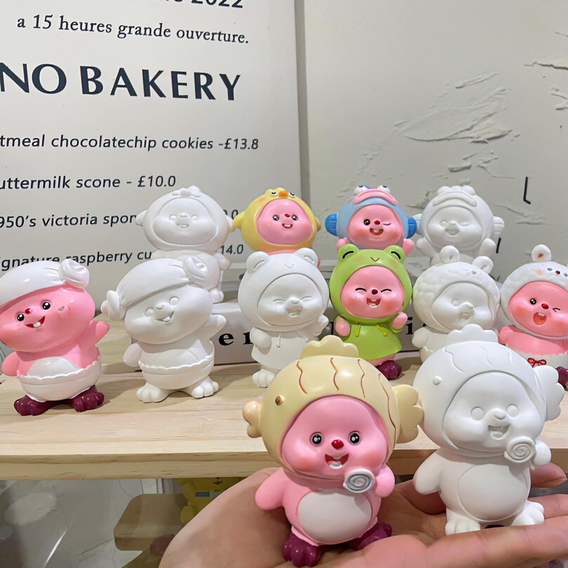 3D启蒙露比立体石膏娃娃涂色小朋友玩具diy爆款卡通小石膏娃娃