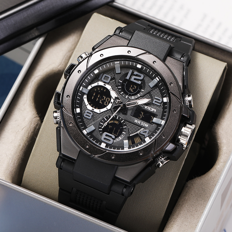 新款男款男士手表炫酷多功能防水夜光黑武士高颜值潮流男表