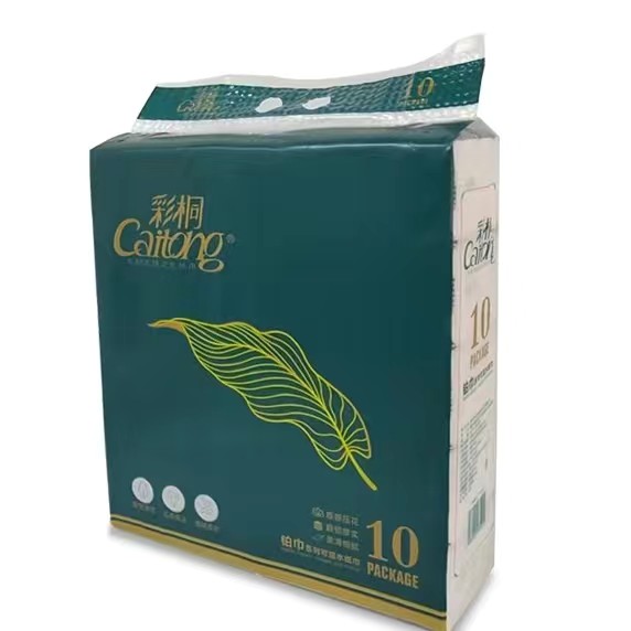 彩桐家庭装铂巾厂家直销抽纸原生木浆家用母婴面巾纸高性价比大包