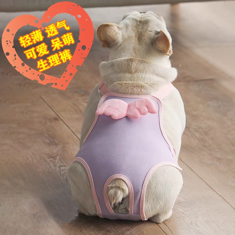 中小型犬宠物狗狗法斗巴哥英牛柯基泰迪例假月经连体背带式生理裤