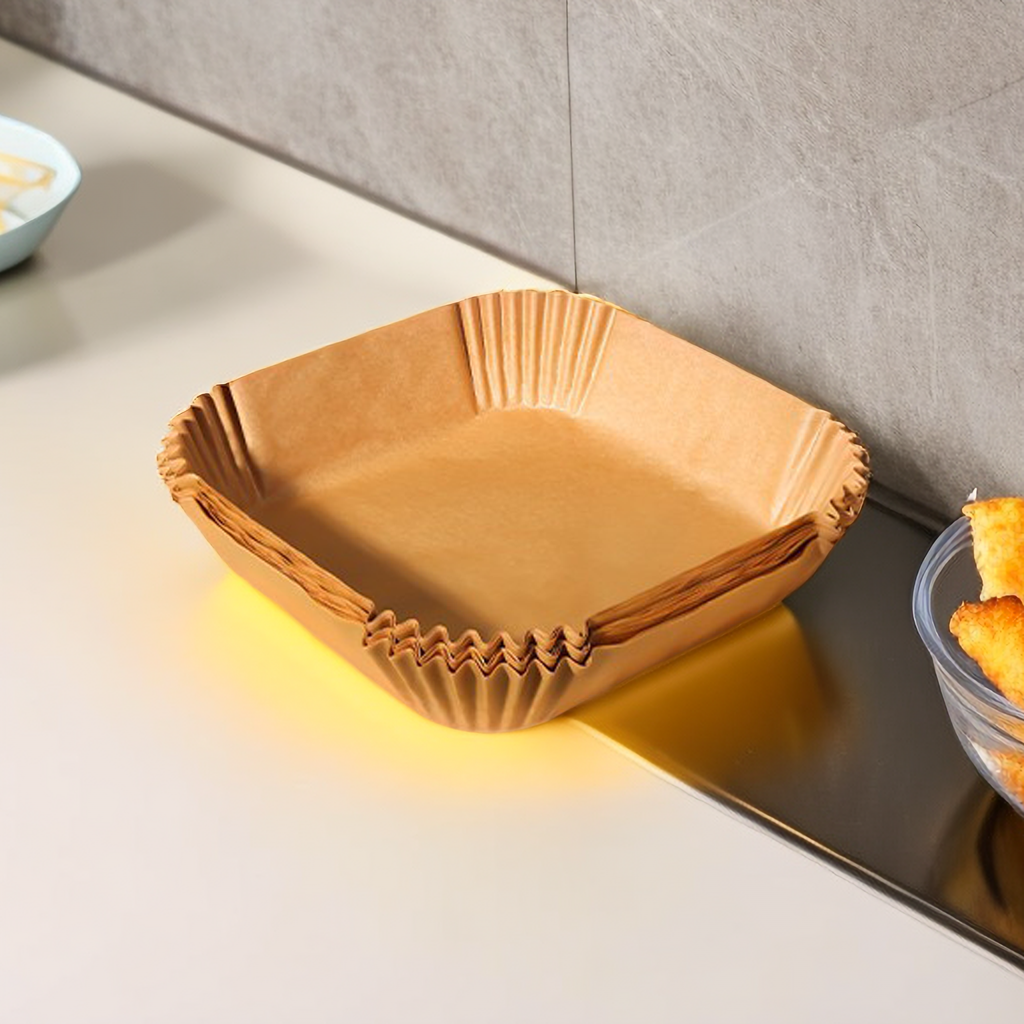 空气炸锅专用纸盘圆形家用吸油纸食物烤箱烧烤垫纸一次性烘焙用品