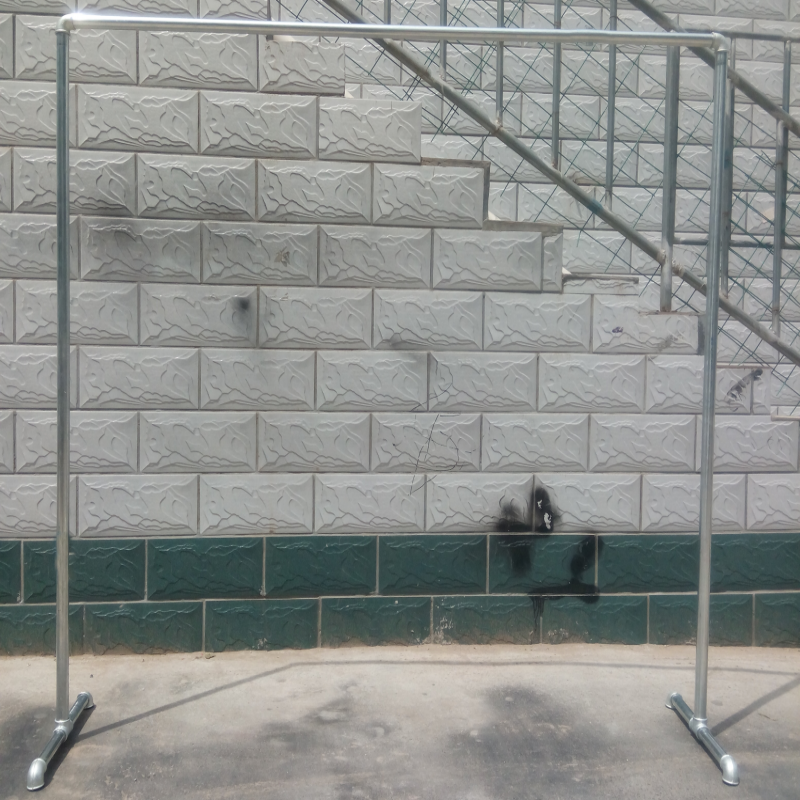 简易单杆水管晾衣架服装架展示落地晒被挂衣服腊肉腊肠鸡鸭鱼架子