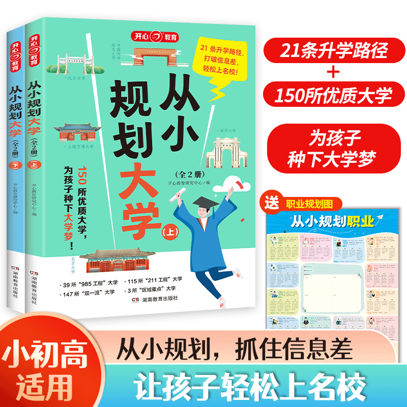 开心【从小规划大学】百所名校解析从小规划让孩子轻松上名校