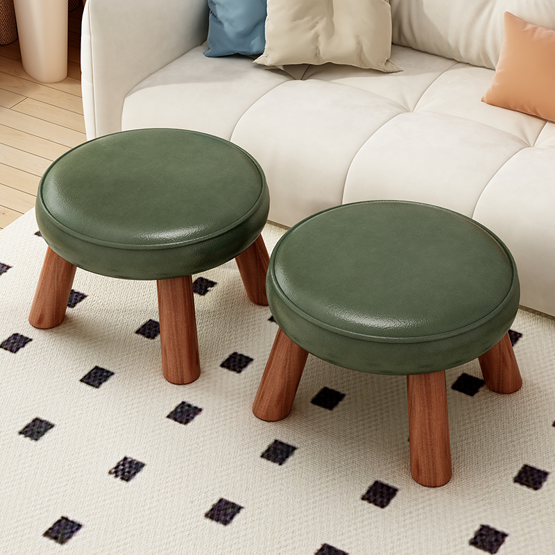 小凳子家用矮凳小板凳沙发凳客厅舒适软包结实门口换鞋凳出租房用