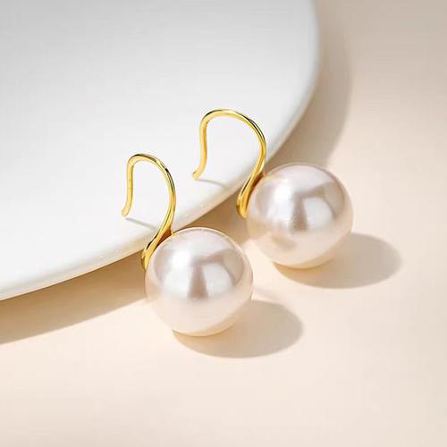 合金耳饰 气质老钱风时尚首饰施家高跟鞋珠珠耳钉女法式高级感