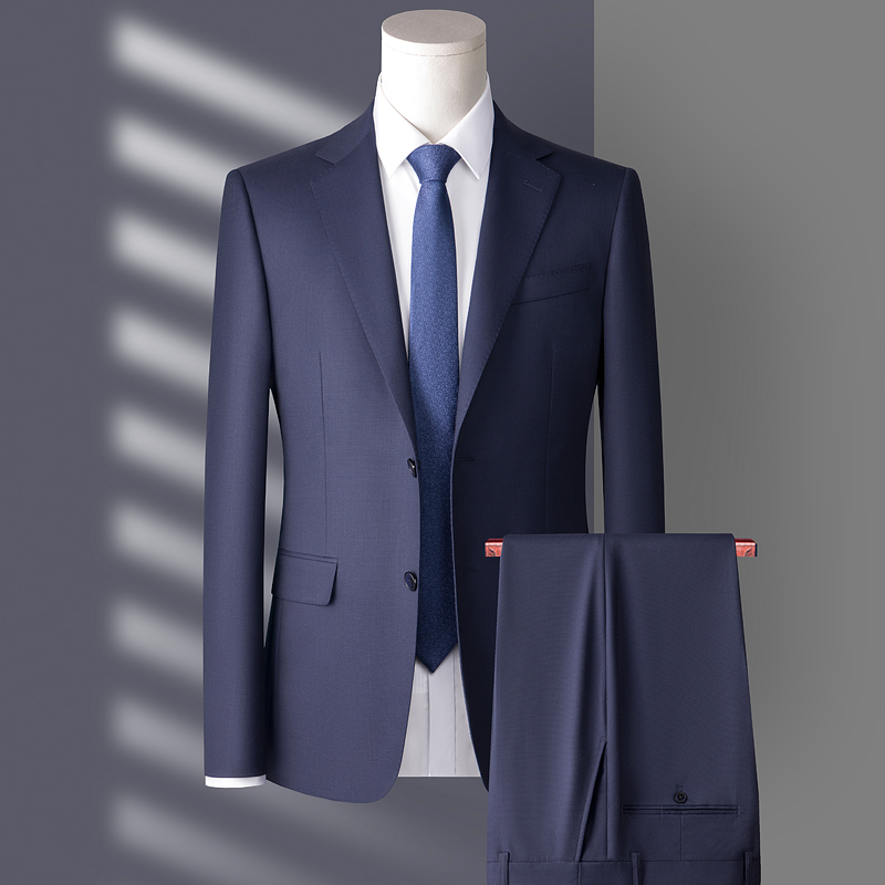 汤米羊毛西服套装男士商务休闲正装新郎结婚礼服韩版潮流修身西装