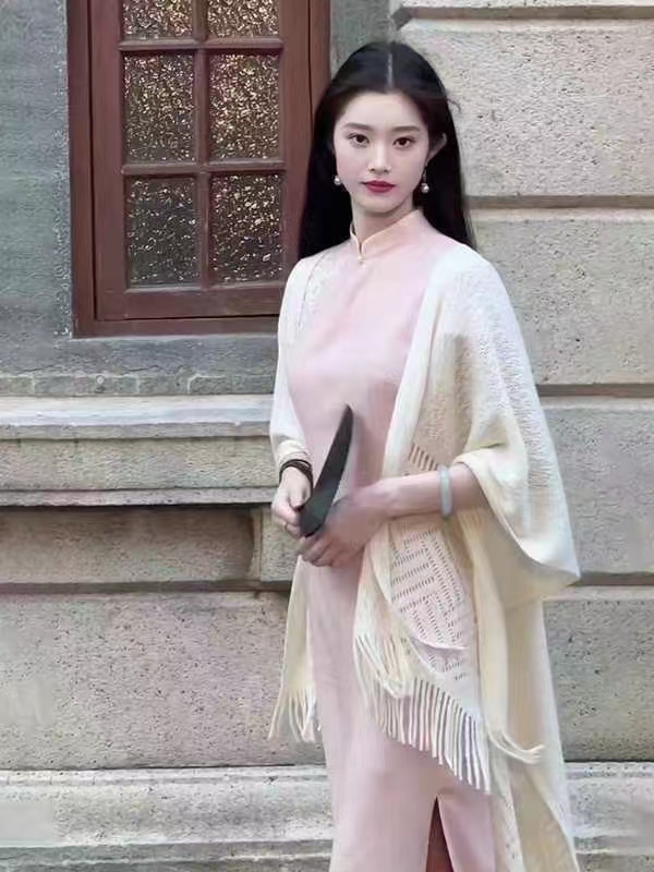 高端人字流苏披肩多用百搭秋冬围巾披肩