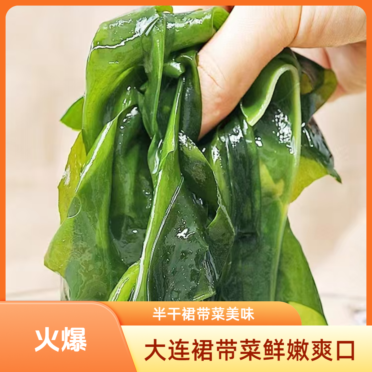 大连金石滩海洋蔬菜裙带菜半干少盐鲜嫩爽口火锅炒菜到手二斤半
