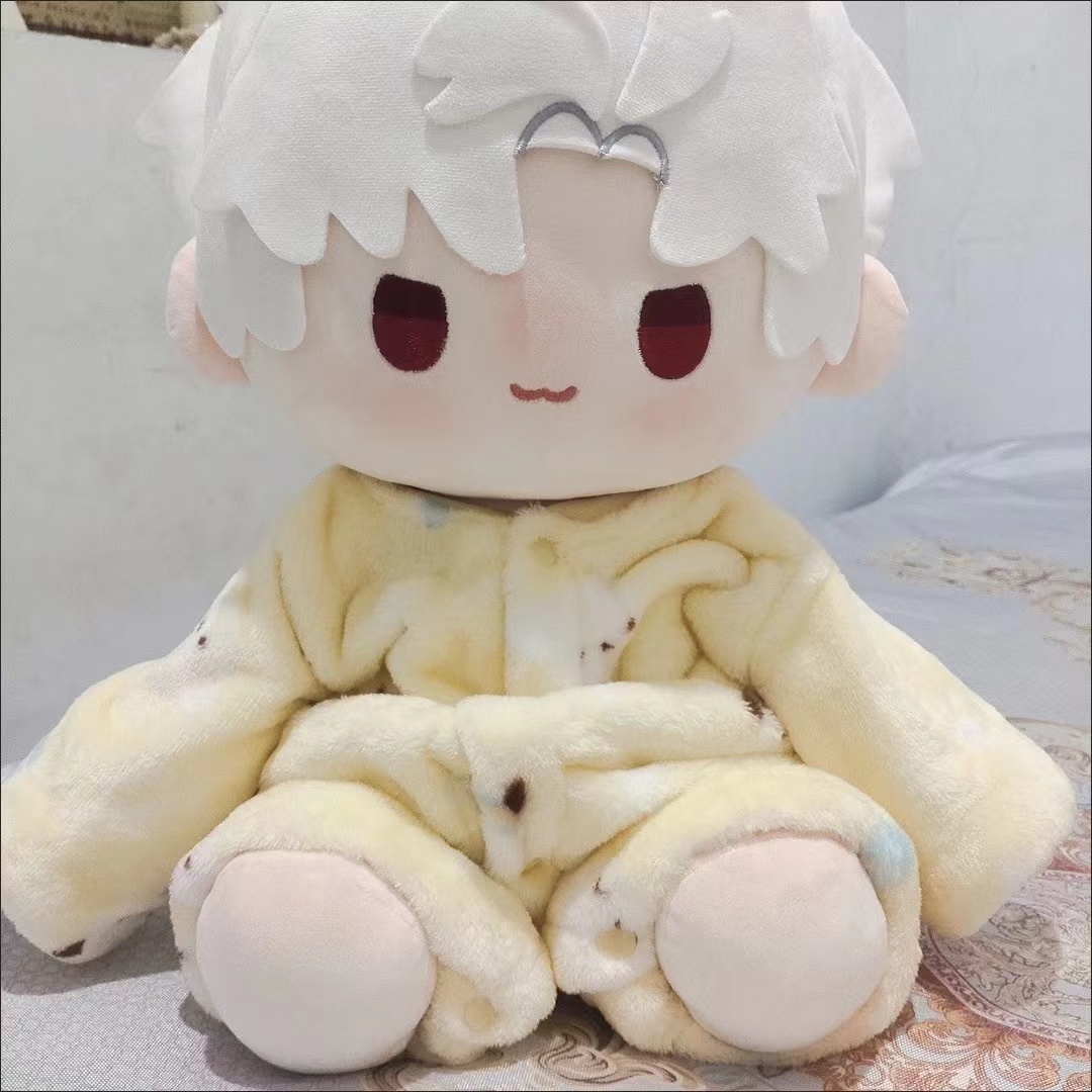 40CM娃衣可爱连体宝宝双面法兰绒哈衣冬季加绒加厚棉花娃娃爬爬服