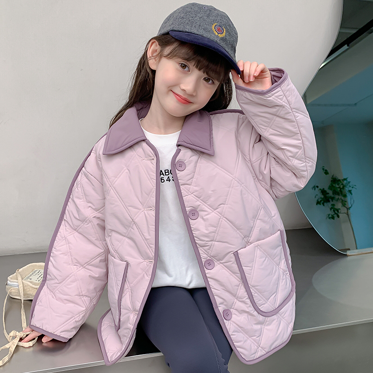 女童加绒加厚棉服2025新款秋冬款外套小女孩夹棉保暖棉袄1966