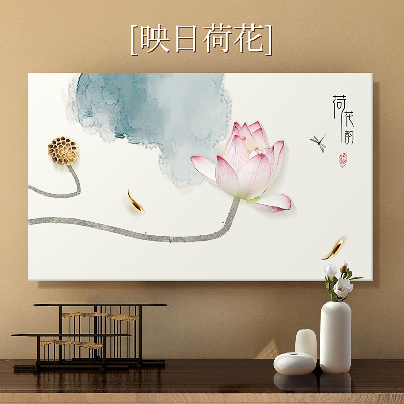 电视机防尘罩2025新款高档全包弹力中式液晶显示器电视机套盖布