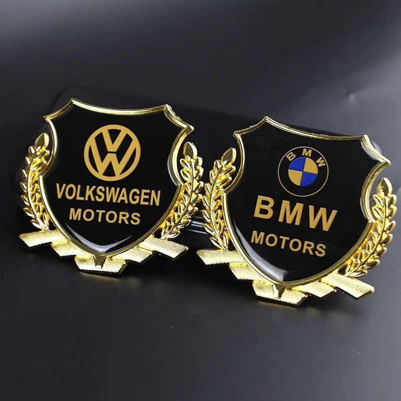 车标贴立体侧标VIP麦穗适用于宝马奔驰本田标车身后窗金属贴泰鹿