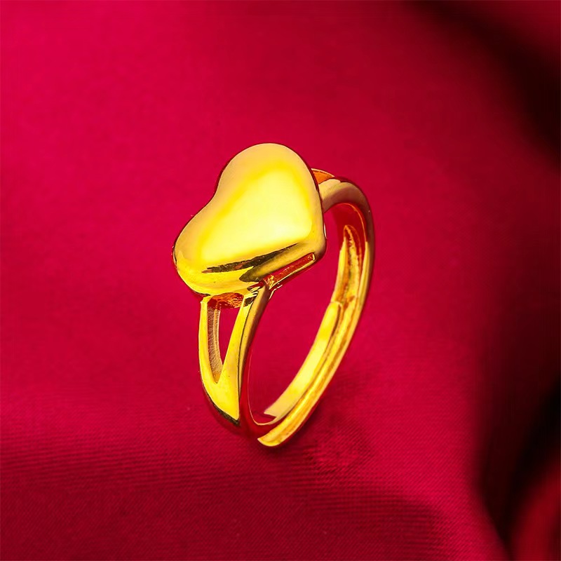 铜合金戒指 【精品爱心戒指】时尚百搭爱心戒指