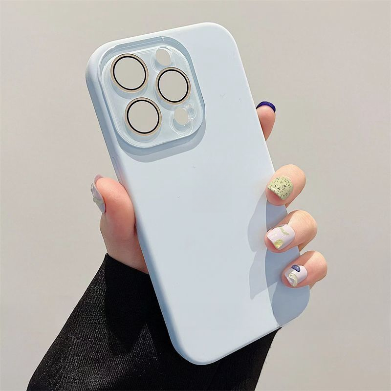 液态硅胶自带镜头膜苹果15promax手机壳新款iPhone14全包13防摔12