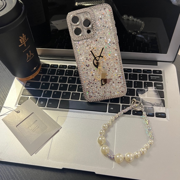 杨树林闪钻亮晶晶轻奢手机壳苹果15proMax/iPhone14/13/12/11