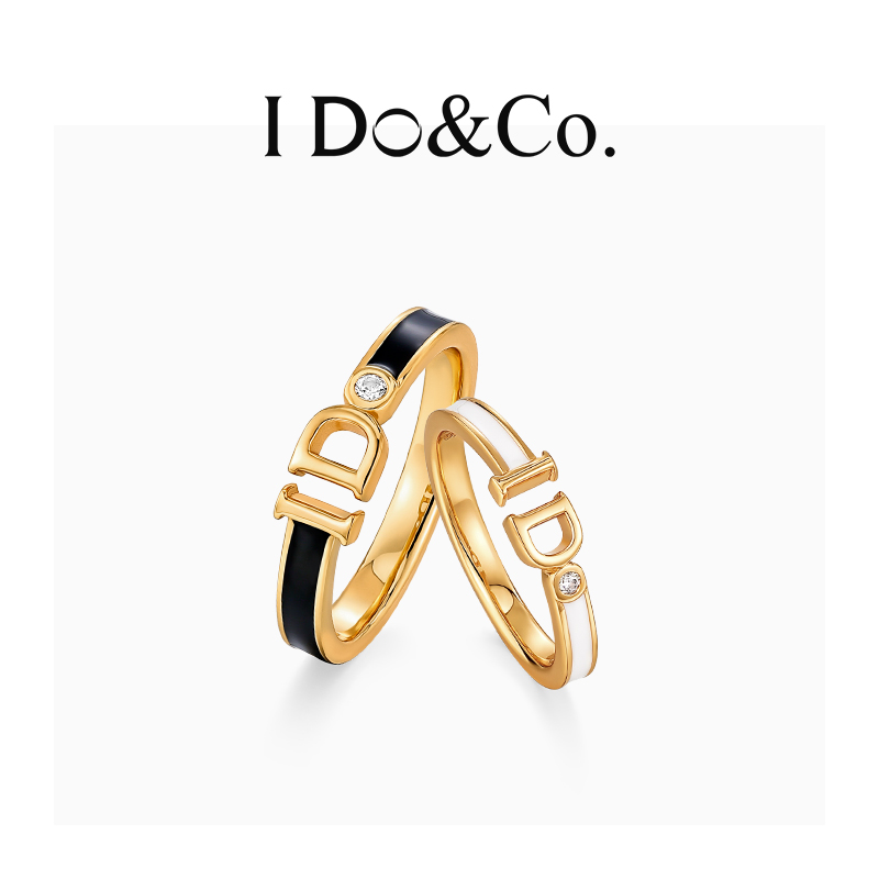 I Do&Co. 925银戒指 I Do情侣对戒 轻奢小众高级感生日礼物送女友