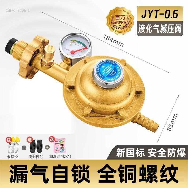 新国标煤气罐自闭阀防爆减压阀液化气安全阀煤气灶低压燃气管配件