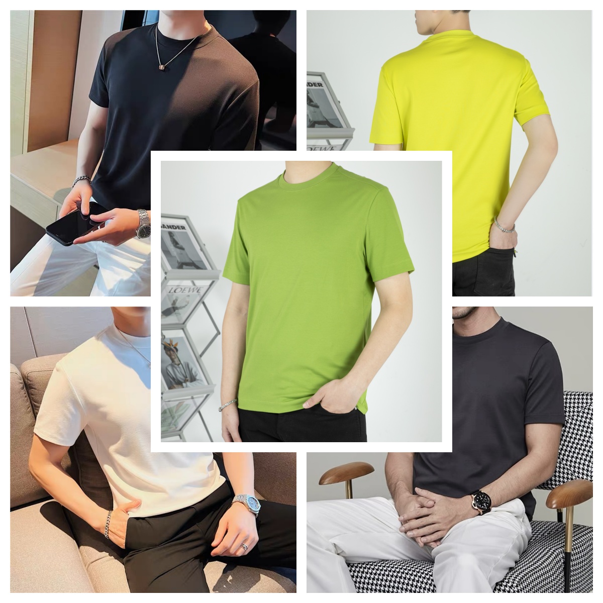 零触感 双纱苏匹马棉净版美学纯色T恤高品质短袖休闲半袖百搭圆领