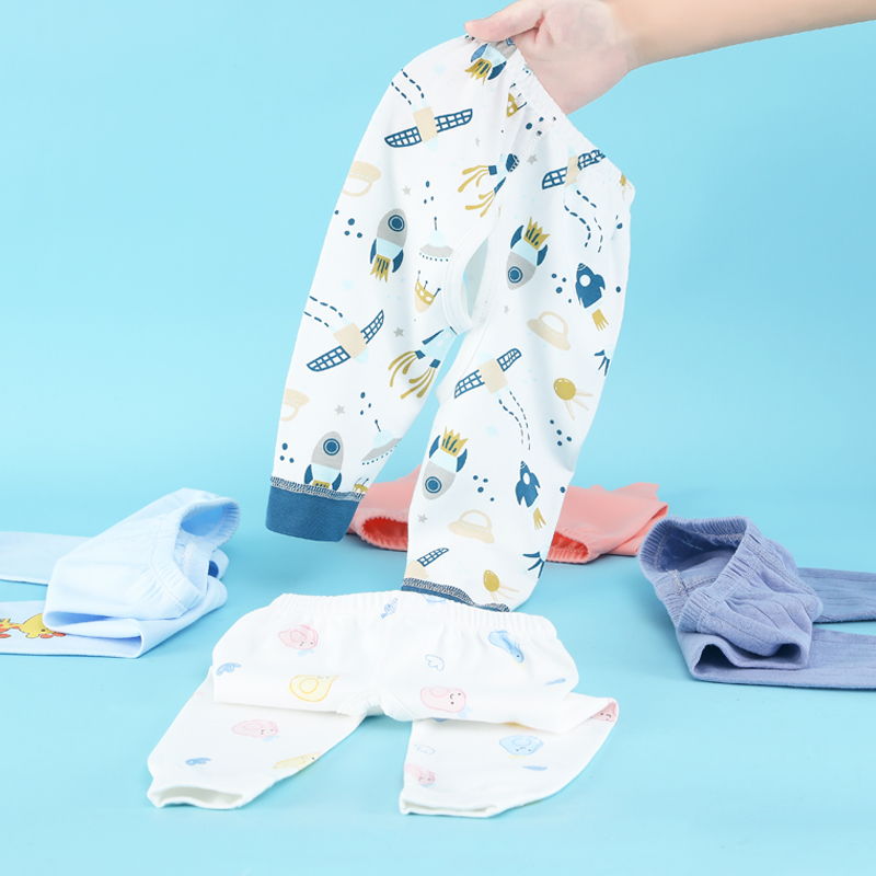 开裆裤秋季婴儿开档裤女宝宝纯棉儿童秋裤小孩冬季衣服打底长裤