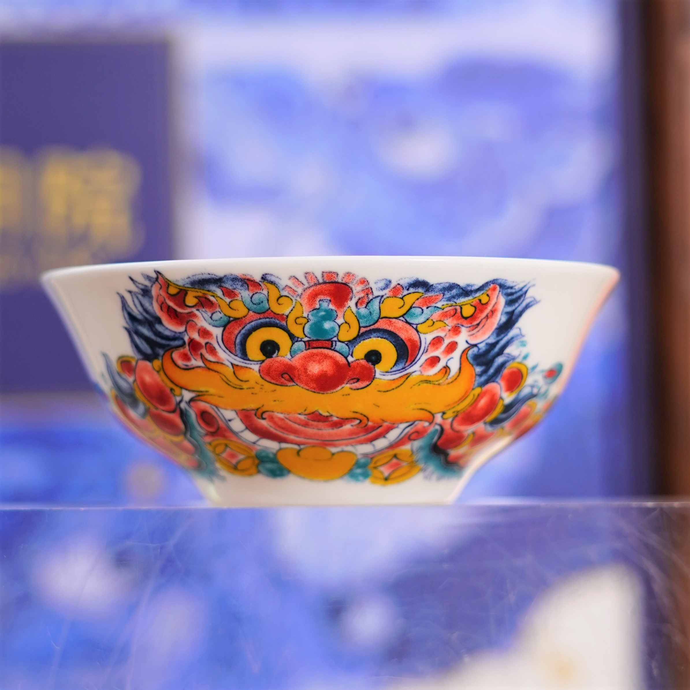 昨明国风国潮醒狮小汤碗