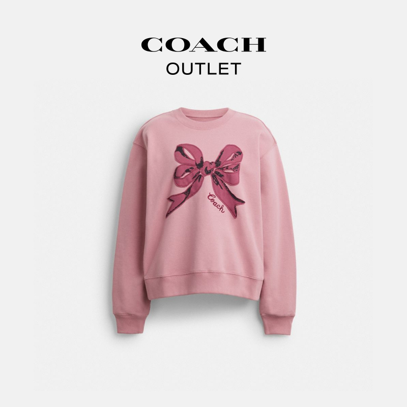 COACH/蔻驰奥莱 蝴蝶结图案圆领卫衣
