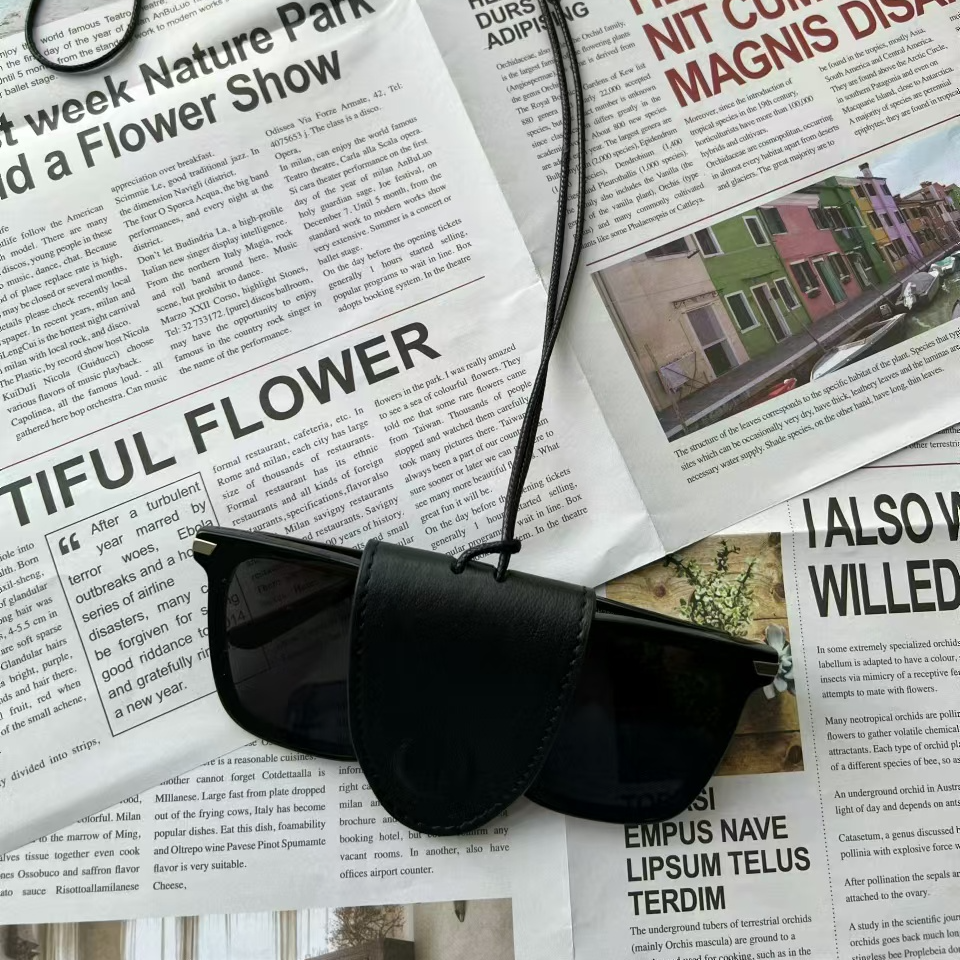 高档ins真皮眼镜夹帽夹丝巾夹口罩夹新款眼镜套包包挂件挂脖项链