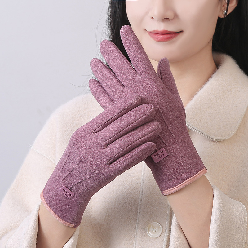 专属骑车秋冬手套户外保暖加绒防寒骑行男女手指可触屏防滑防寒