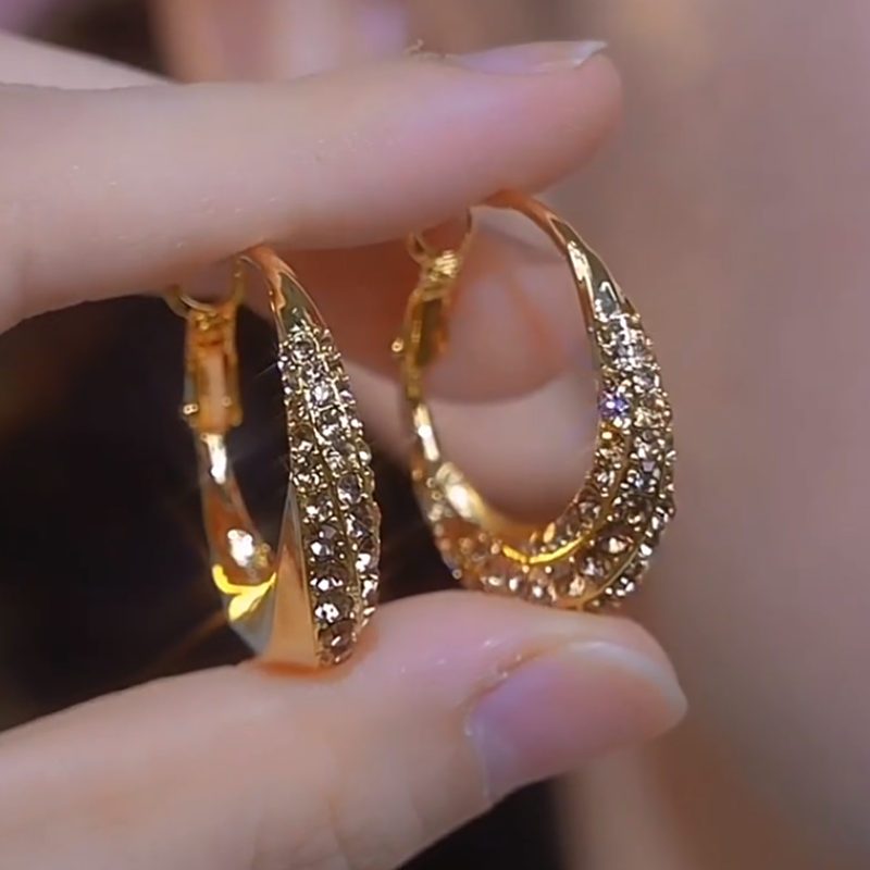 合金耳饰 2025新款气质时尚圈圈耳环女款洋气高级感耳钉轻奢百搭