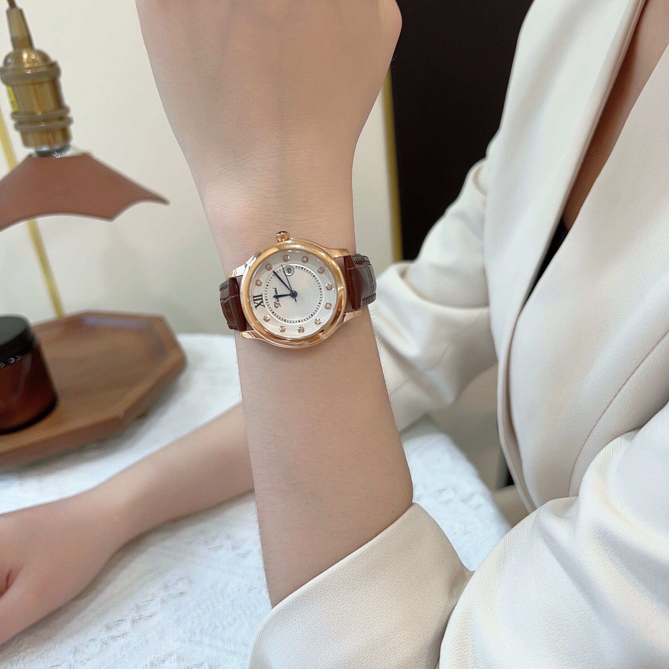 Dinimi蒂尼米镶钻告白气球经典气质百搭轻奢防水款手表女款