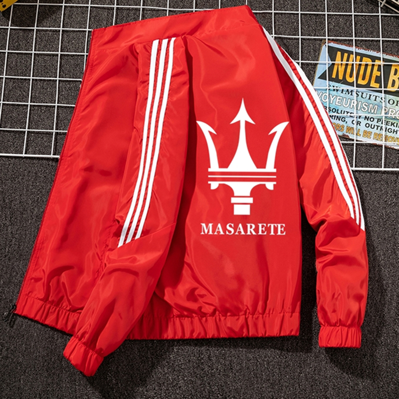 春季新品男士立领欧版运动夹克厚三杠防水外套透气运动服上衣外套