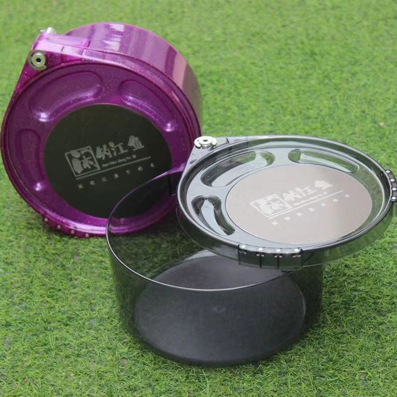 加深散炮大号拉饵盘黑坑野钓鲢鳙全磁特大饵料盒拉丝通用强磁开饵