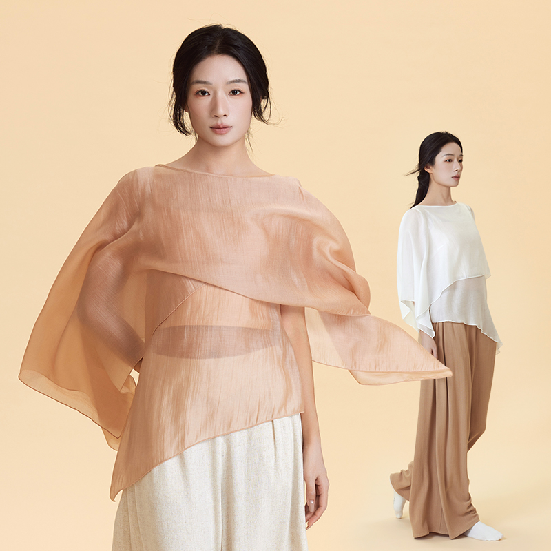 诗意花朵跳舞上衣一帘幽梦古典舞练功服女新款中国风舞蹈服