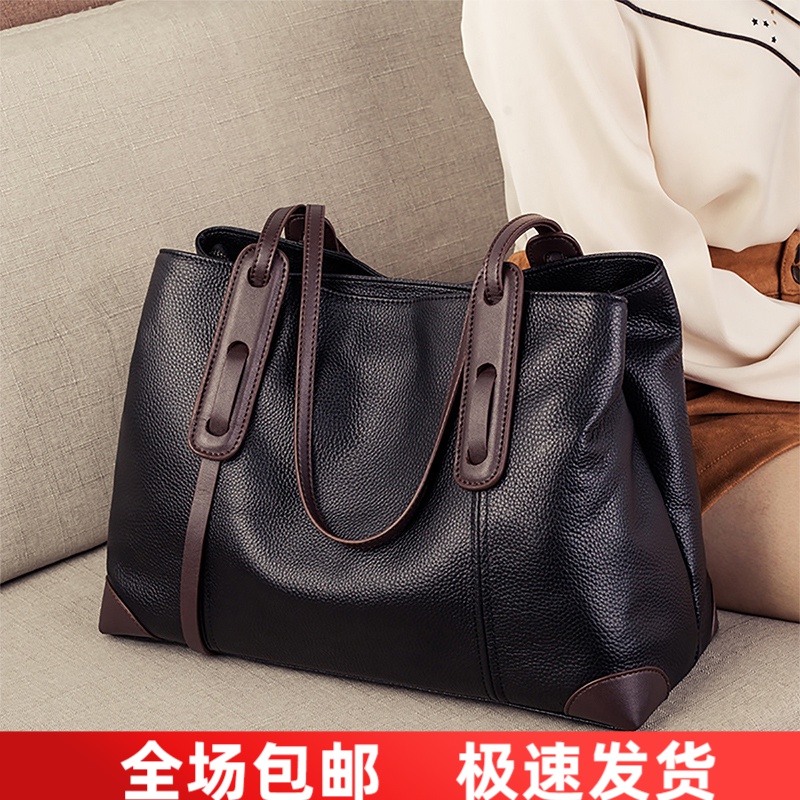 Viney真皮包包女2025手提大容量单肩托特包生日新年礼物送女生