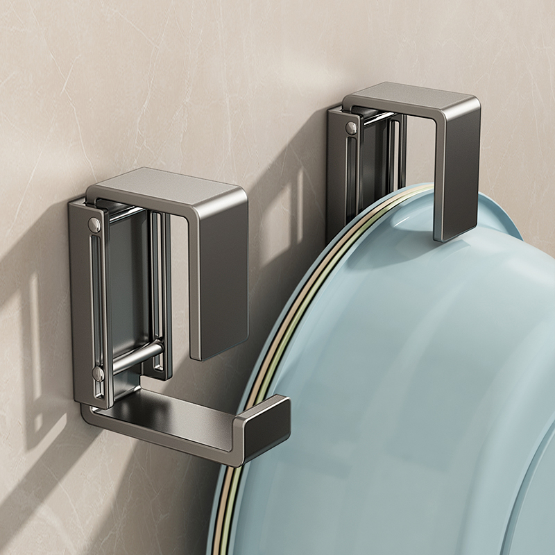 优勤洗脸盆收纳架子免打孔壁挂式卫生间浴室置物架放脸盆挂钩神器