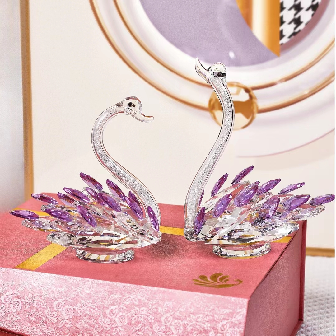 AG创意天鹅玄关电视柜酒柜家居装饰品摆件轻奢高档新婚结婚礼物