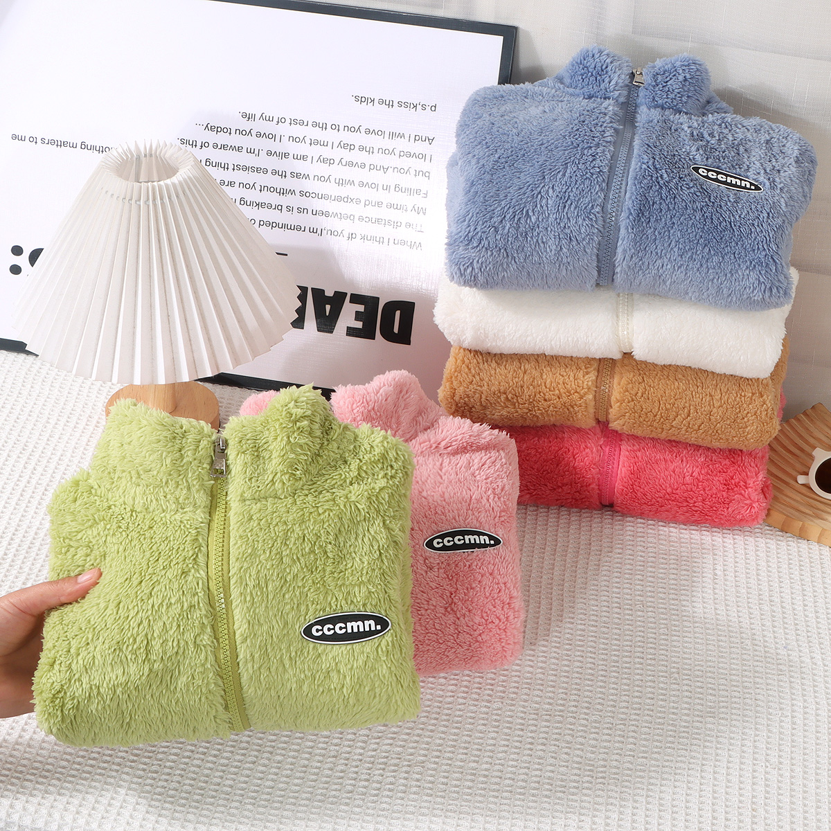 儿童北极绒外套男女童双面绒毛毛衣休闲保暖拉链衫秋冬装抓绒衣