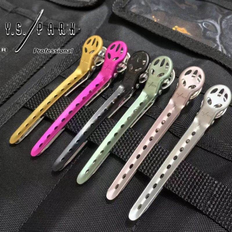日本原装YSPARK鸭嘴夹分区夹YS剪发机子铝夹定位金属夹美发专用