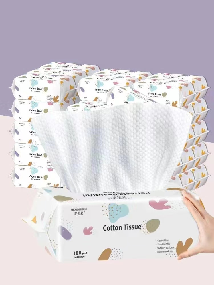 加大加厚洗脸巾加厚款100抽母婴加大一次性洁面洗脸巾洗脸棉柔巾