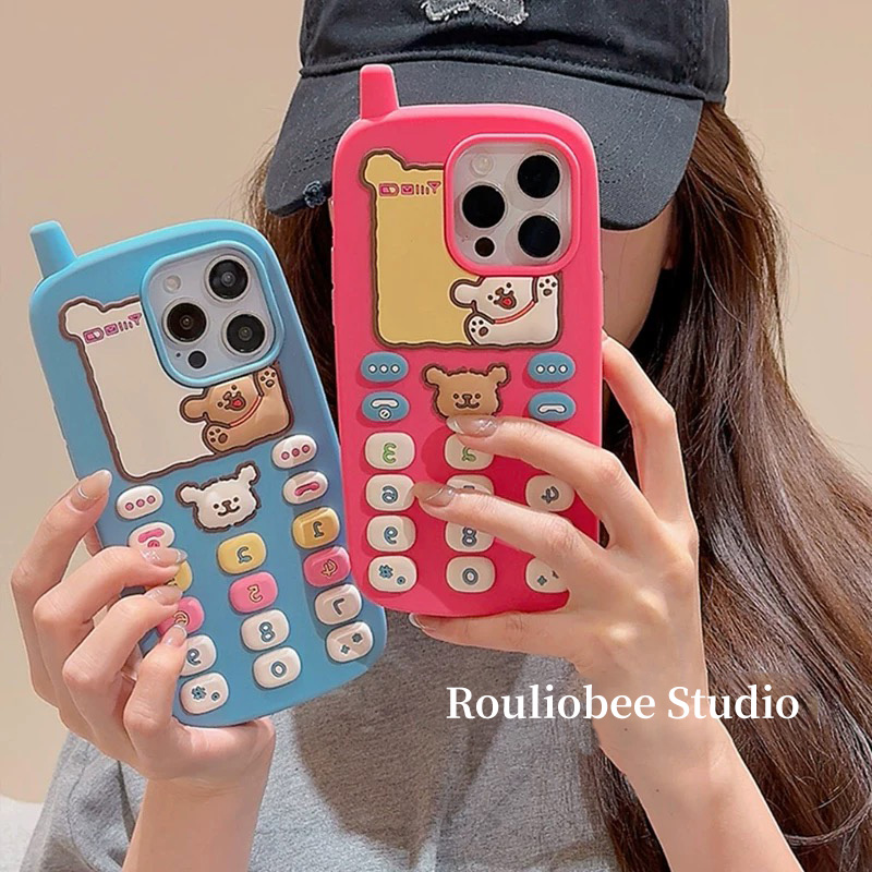 欧克里里小狗大哥大适用苹果15手机壳iphone13/14立体硅胶软壳12/