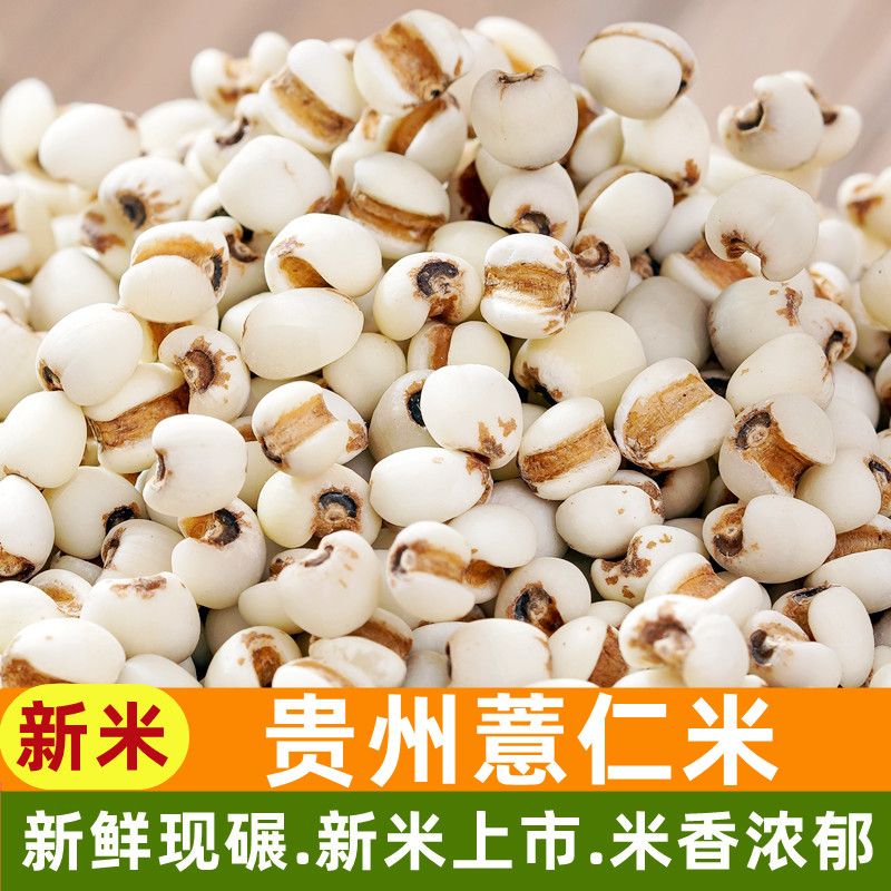 大薏仁米生薏米仁薏仁新米正宗薏仁米新鲜贵州薏米仁泡水煮粥净重