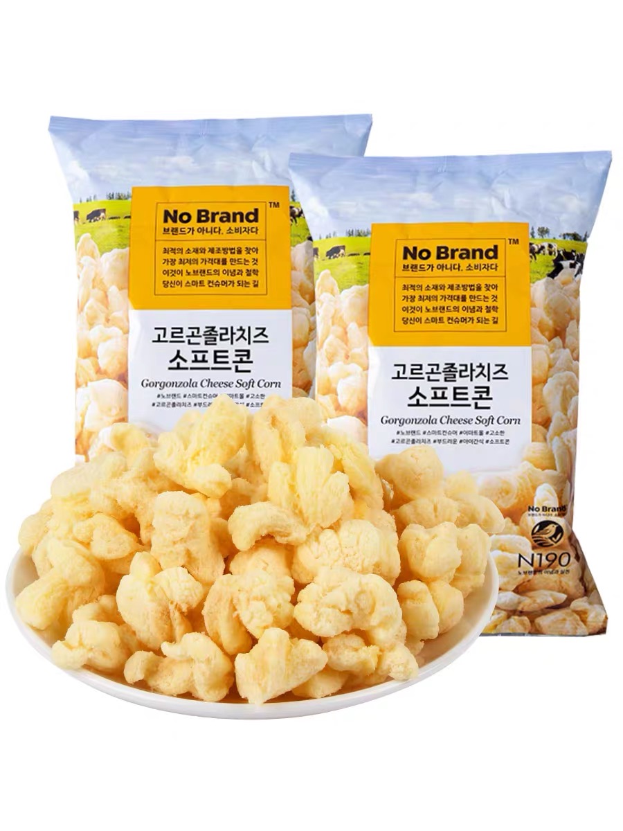 韩国Nobrand诺倍得芝士玉米条冈古佐拉玉米卷爆米花食品