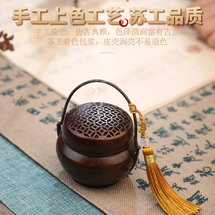 双11古风小手炉纯铜尺寸百禄小手炉家用室内复古多用仿古手工熏香