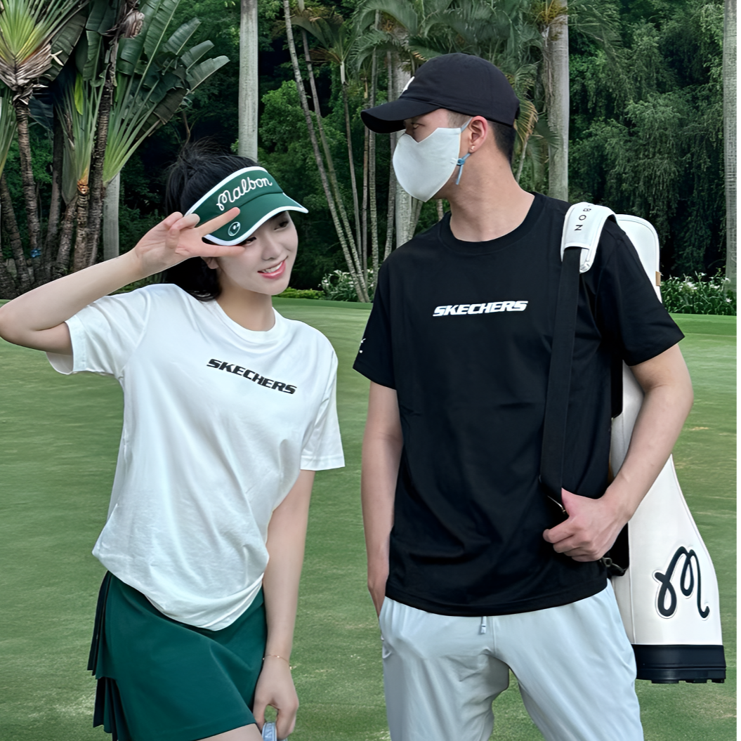 斯凯奇无龄感舒适耐穿圆领情侣T恤夏季户外休闲透气男女短袖U062