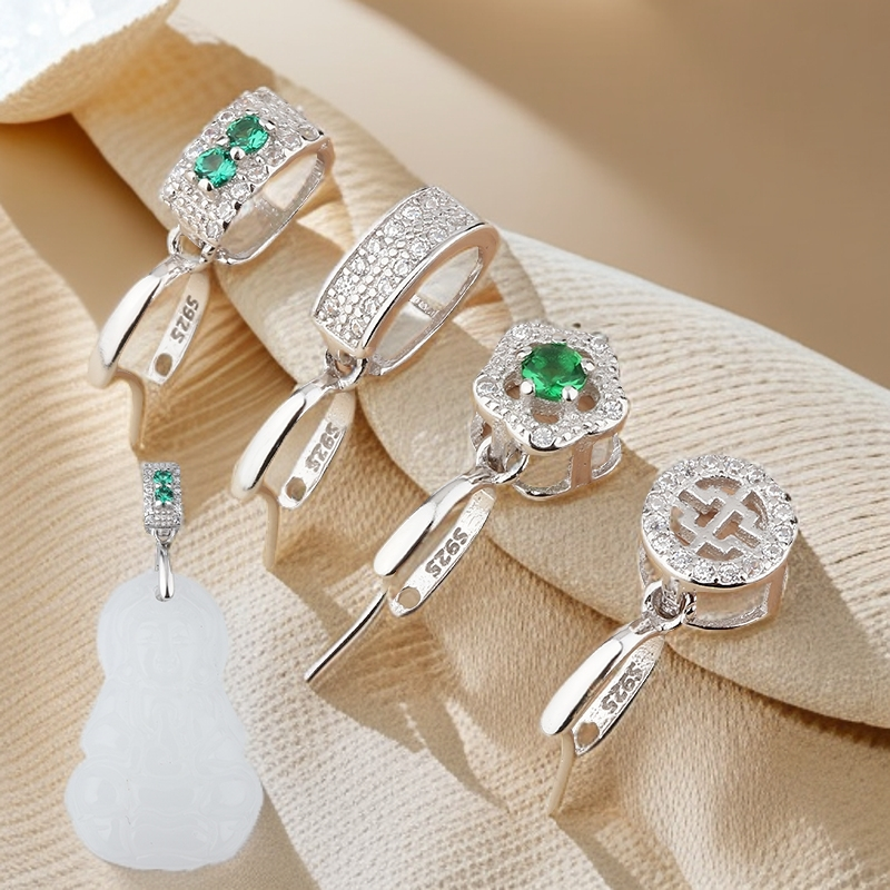 925银银制品 3-5mm夹扣瓜子扣配件万能扣头挂件连接扣简约风