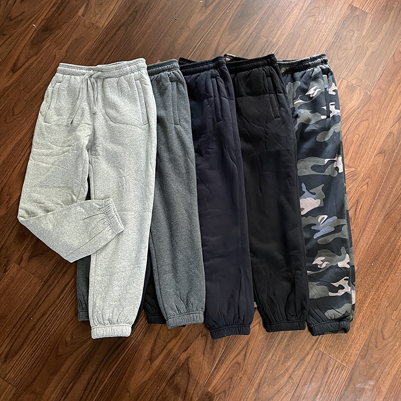 御寒保暖 冬季加厚一条过冬 情侣卫裤 加绒棉裤