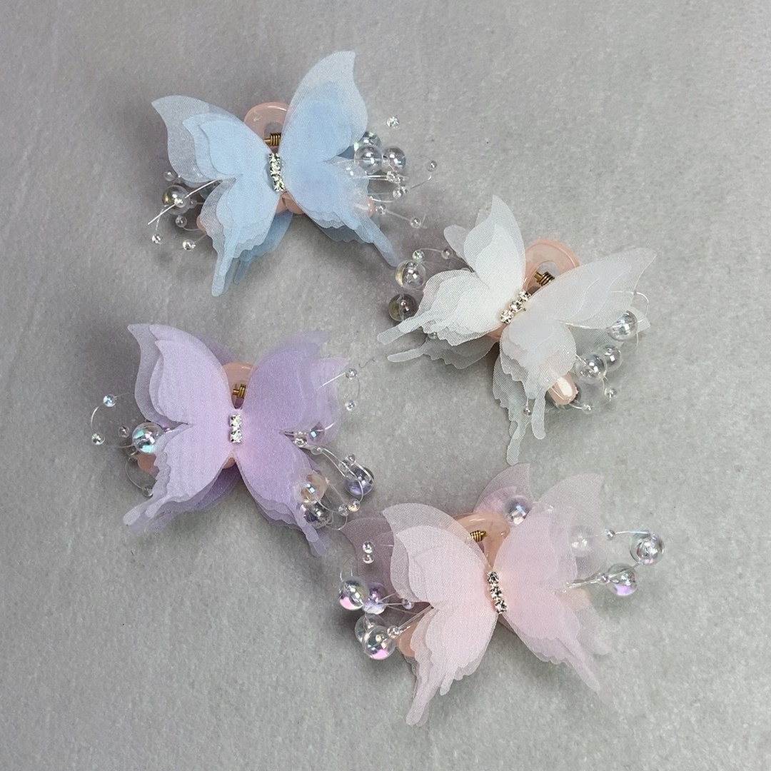 【蝴蝶泡泡】新款小抓夹气质高级蝴蝶发夹百搭时尚轻奢小众刘海夹