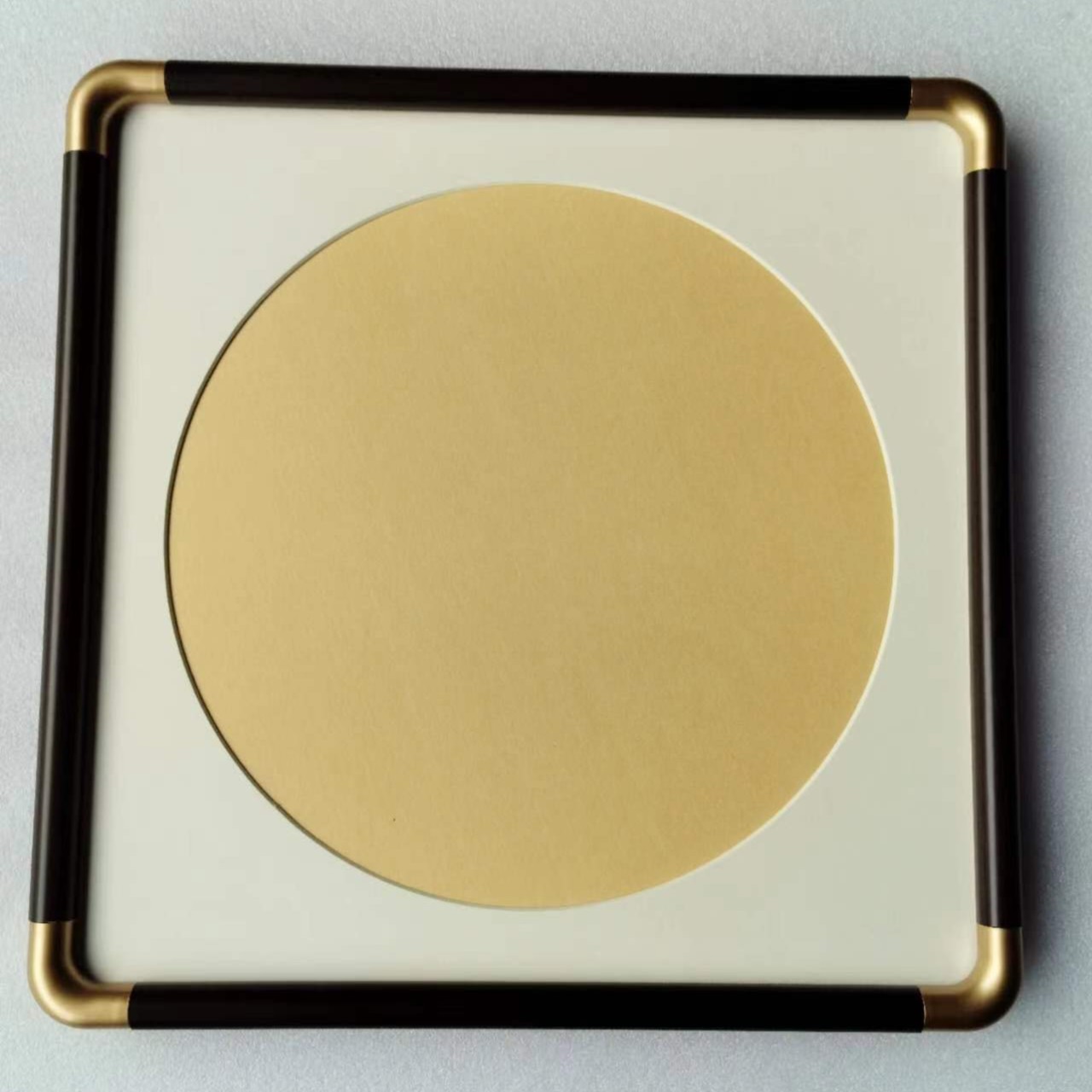 38*38内径仿铜角有机玻璃双面实木画框宣纸国画书法装裱画框